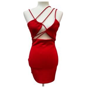 H:ours Red Dress Size Small